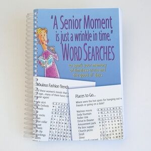 Senior Moment Is Just A Wrinkle In Time Adult Crossword Search Puzzle Game  Book